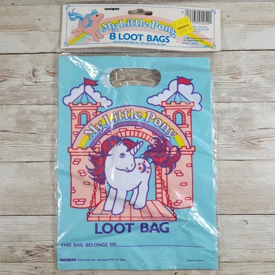 $27.99 • Buy Vintage G1 My Little Pony Merchandise Loot Bags Moondancer Hasbro 1984