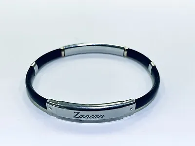 Zancan 18K Rose Gold & INOX W/ Diamond Silicone Bracelet • £236.53