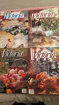 VICTORIA Magazine Lot 1993-94 Four Issues Very Good Condition Food Home • $10