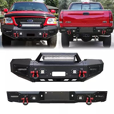 Vijay Steel Front/Rear Bumper With Winch Plate&LED Light For 1997-2003 Ford F150 • $589.99