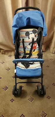 Used. Hauck Disney Sport Lightweight Pushchair Buggy Pram Stroller Mickey Stars • £25