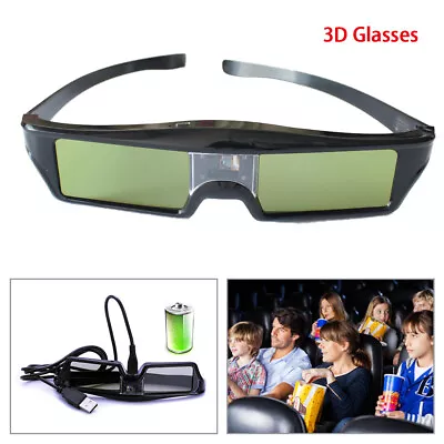 $26.99 • Buy Active Shutter 3D Glasses For DLP-Link Projector Optoma BenQ USB Rechargeable AU