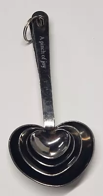 Kate Aspen Silver Metal Measuring Spoon 4 Pc Set  Love Beyond Measure  • $4.99