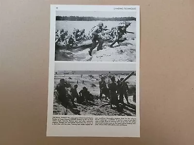 Camp Lejeune Marines Landing Techniques 1945 World War 2 WW2 Picture Sheet • $16