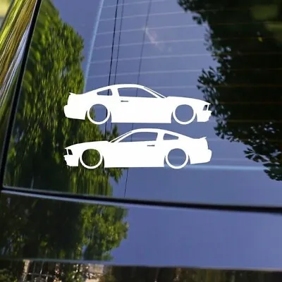 2x Lowered Muscle Car Silhouette Decal Stickers For Ford Mustang GT 2005+ • $8.99