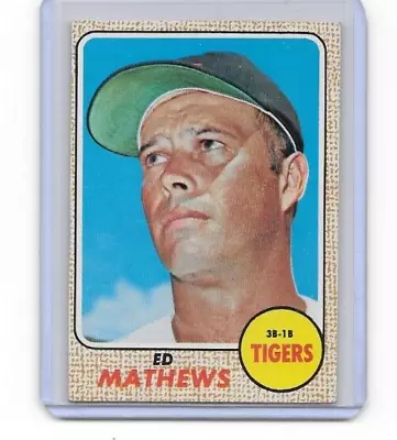 1968 Topps Baseball Ed Mathews Card #58   Vg/ex • $1.99