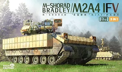 Magic Factory 2004 M-SHORAD Bradley M2A4 IFV 3-in-1 1:35 Scale Model Kit • £51.90