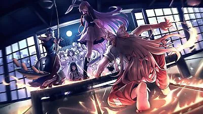 Anime Fujiwara No Mokou Kaguya Houraisan Tewi Inaba Playmat Gaming Mat • $36.99