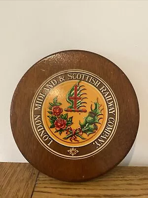 Vintage Wood Painted London Midland And Scottish Railway Company Plaque • £20