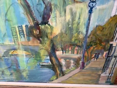 Post Impressionist Oil Painting Strand On The Green River Thames London • £129