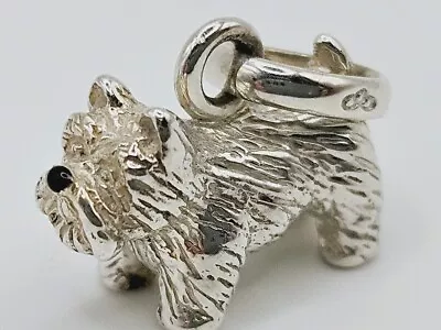 Links Of London WESTIE DOG Charm Pendant Sterling Silver 925 Solid Black Nose • £55