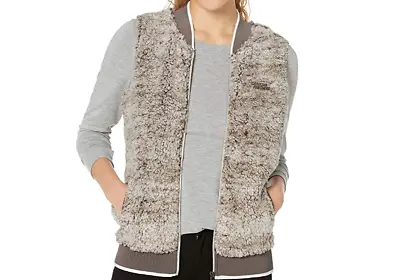 $13.34 • Buy Carolina Panthers Nfl Women's Xl Vest Sherpa Plush Fleece Oatmeal Gray New Nwt