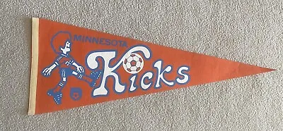 Vintage Minnesota Kicks Orange Pennant Banner NASL • $49.99