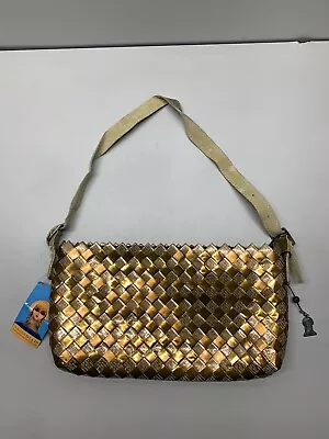 Nahui Ollin Candy Wrapper Purse Metallic Gold NWT • $39.99