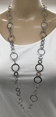 $12.99 • Buy Chico's Silver  Or Gold Bubble Necklace NEW