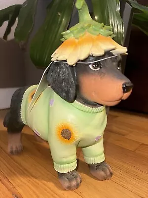 🌻Sunflower Dachshund Doxie Wiener Dog Home Decor Figure • $40