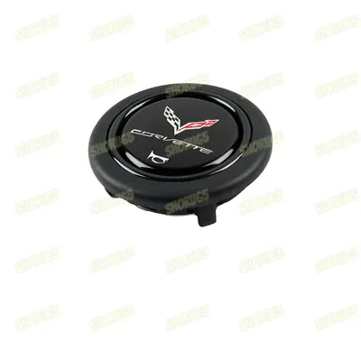 Horn Button Black Fits All Corvette MOMO RAID NRG Steering Wheel Sport New • $23.64