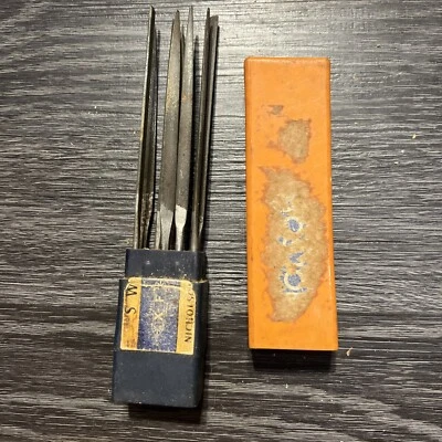$34.99 • Buy Vintage Nicholson Round Handle 8 Piece Needle File Set