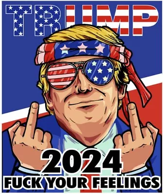 Trump 4x5 Inch Sticker Decal 2024 Made IN USA F Your Feelings Maga 2024 Sticker • $5.99