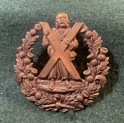 Early Cameron Highlanders Sporran Badge British Army Scottish Copper.  K25 • £10.99