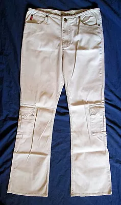 MUDD Jeans Beige Boot Cut Cargo Stretch Cotton Girls Size 16 * Very Nice • $7.50