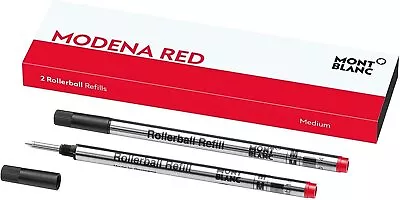 Montblanc Rollerball 2 X Pen Refill Medium Modena Red 124517 • $22.50