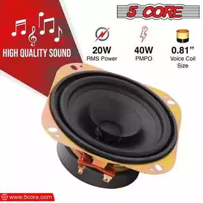 4  Woofer 40W Max Power 4Ohm Replacement Full Range Speaker • $5.99