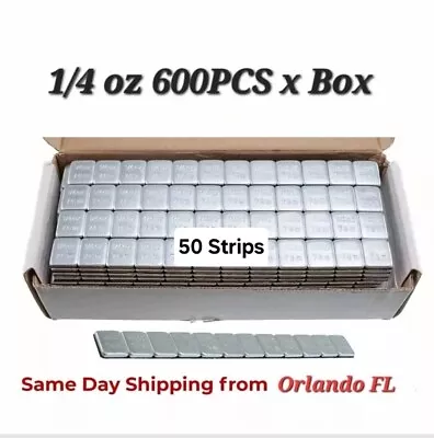 1 Box 1/4oz Wheel Weights Stick-On Adhesize Tape Lead Free 600pcs • $25.99