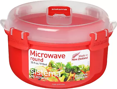 Sistema Microwave Round Bowl - Microwave Food Container - 915 Ml - BPA-Free - • £7.78