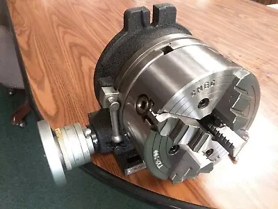 8  HORIZONTAL & VERTICAL ROTARY TABLE W. 8 -4 Jaw Independent Chuck 4 T-nuts • $498