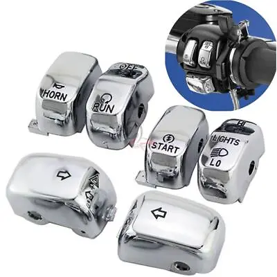$15.79 • Buy Buttons Switch Housing Caps Cover Fit For Harley Softail Dyna Sportster V Rod