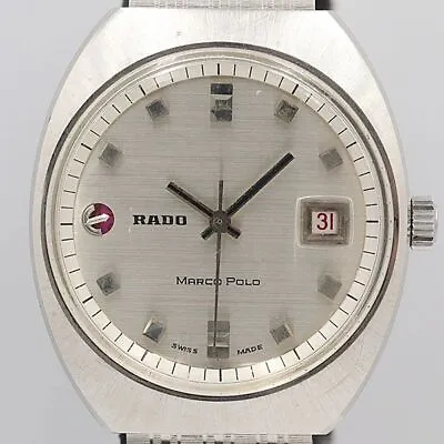 Rado 11836 Marco Polo Date Silver Dial AT Men's 2036ABC0774100 Watch Used • $442.13