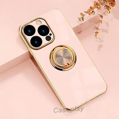$7.99 • Buy For IPhone 14 13 12 11 Pro Max SE 8/7 Plus Luxury Plating Ring Case Cover