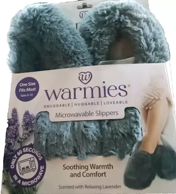 NEW WARMIES Plush Microwavable Slippers Scented With Relaxing Lavender • $26.55