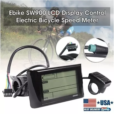 Ebike SW900 LCD Control Electric Bicycle Speed Meter Waterproof Bike Speedometer • $28.19