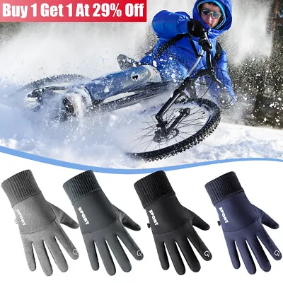 Winter Gloves Waterproof Thermal Touch Screen Mens Ladies Windproof Warm Gloves • £4.67