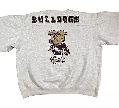 Vintage 90’s Mississippi State Bulldogs Crewneck Sweatshirt MSU Walking Bully • $59.95