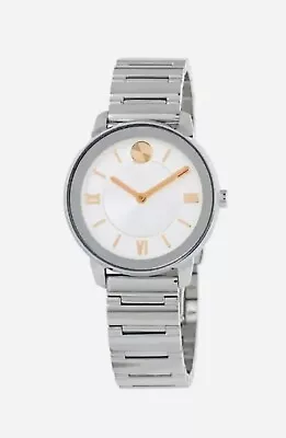 Brand New Movado Bold Women’s Stainless Steel Rose Gold Dial Watch 3600590 • $279.99