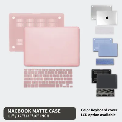 MacBook Case + Keyboard Cover + LCD Clear Matte Black Peach Air Pro 13  16  Inch • $6.21