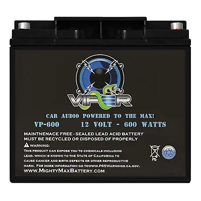 $49.99 • Buy Mighty Max Viper VP-600 600 Watt Audio Battery For Big Bang 3 BB1200.4 1200-watt