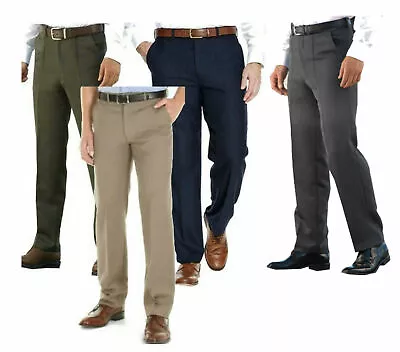 Mens Heavy Cavalry Twill Trousers Expendable Flexible Waist Band Self Adjusting  • £24.99