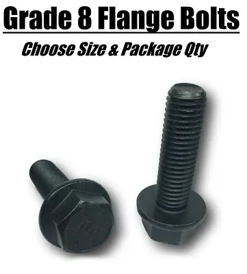 Grade 8 Hardened Hex Flange Frame Bolt Black Phosphate & Oil (All Sizes & Qty's) • $17.98