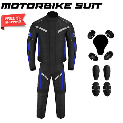 Motorcycle Waterproof 2 Piece Rider Suits Motorbike Cordura Jacket With Trouser- • $107.36