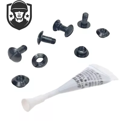 New MICH/ACH Military Helmet Chin Strap Hardware Set Of 4 Screws Nuts Locktite • $10.99