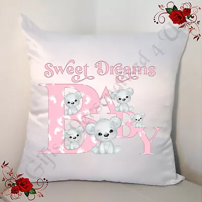 Designed 18  Cushion - Sweet Dreams - Baby / Newborn - Bears - Design 3 • £15.99