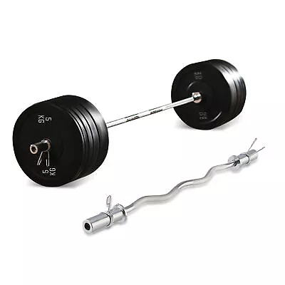 Weightlifting Barbell Bar Olympic Weight Plates Gym Fitness 120/150/180/220 CM • $54.98