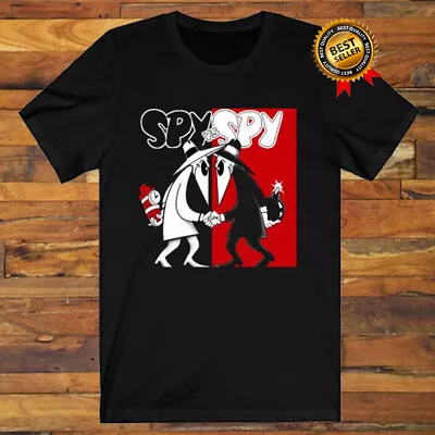 Spy Vs Spy Cartoon Mad Magazine Logo Men's Black T-Shirt • $20.99