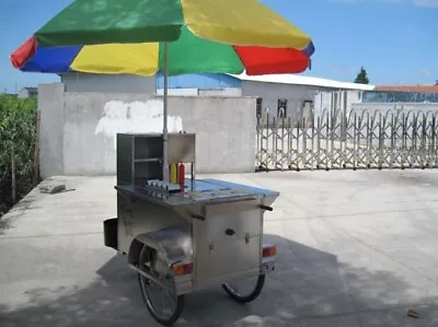 New York Style Stainless Steel Gas Mobile Hotdog Food Concession Push Cart • $4499