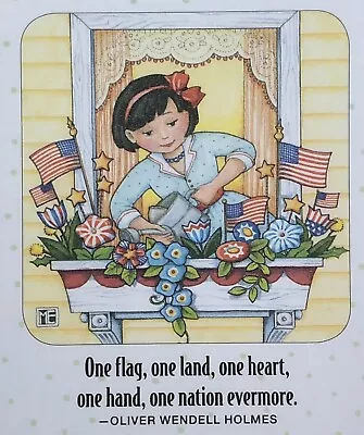 Mary Engelbreit Handmade Magnet-One Flag One Land • $1.60