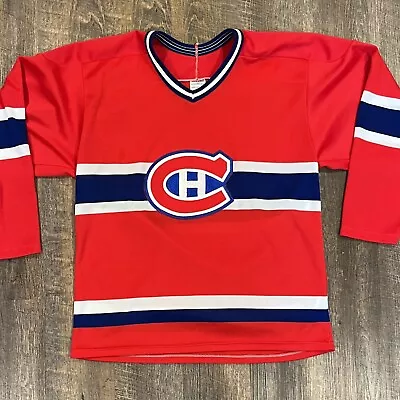 VTG Vintage 80’s CCM MONTREAL CANADIENS NHL Hockey Jersey Medium • $44.99